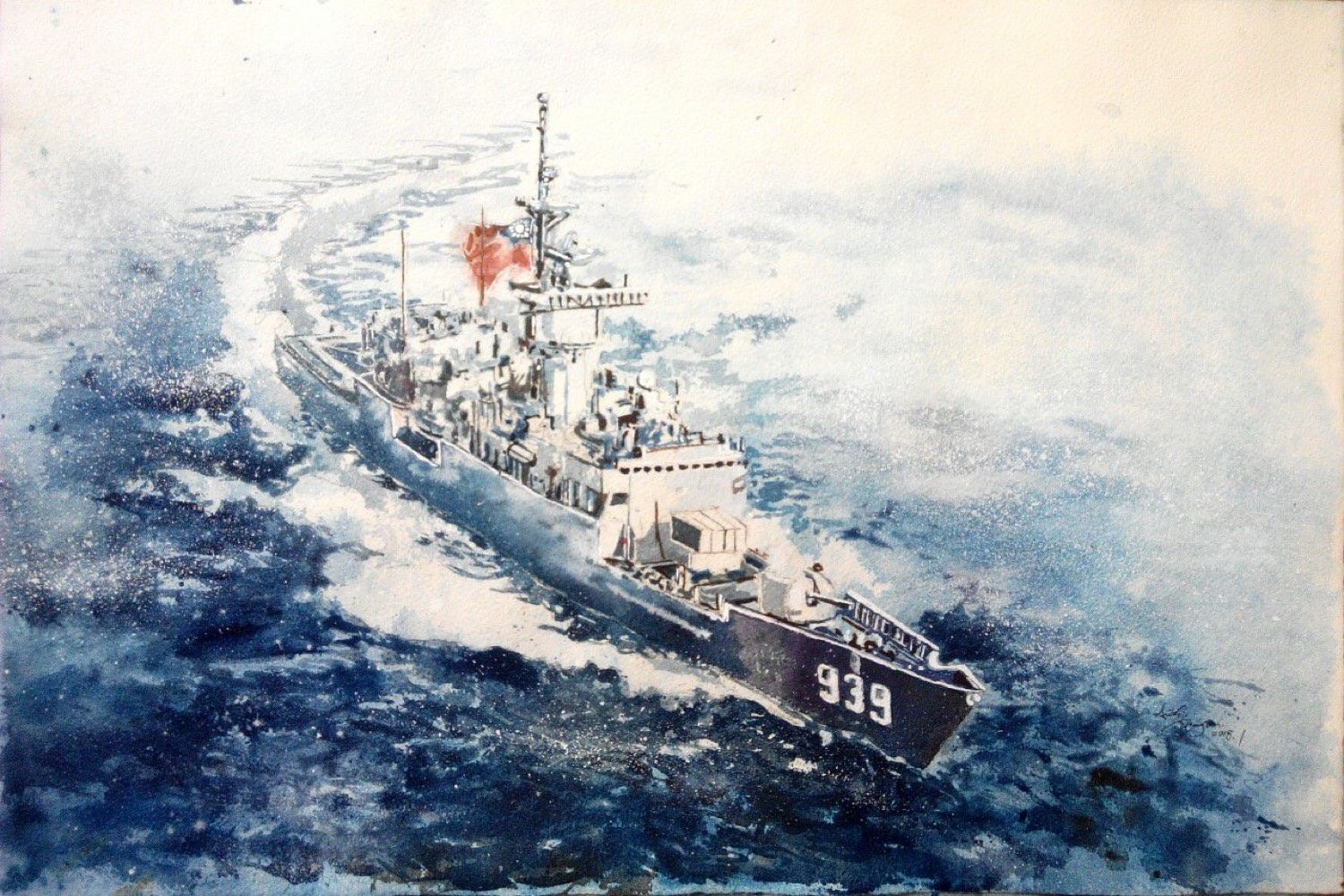 宜陽，舷號 939，水彩